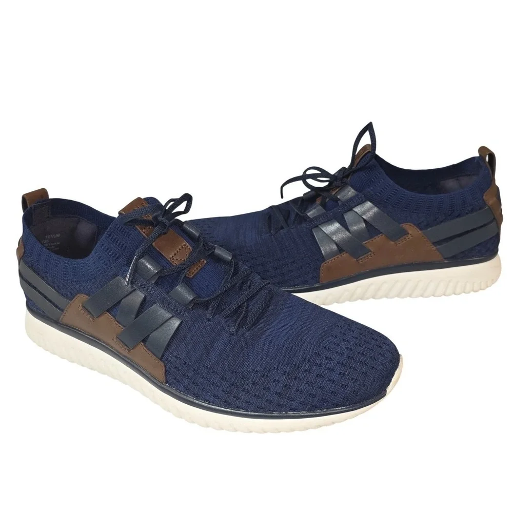 Cole Haan GrandMotion Shoes Men 10.5M Navy Ink Woven Stitchlite Knit‎ Comfort